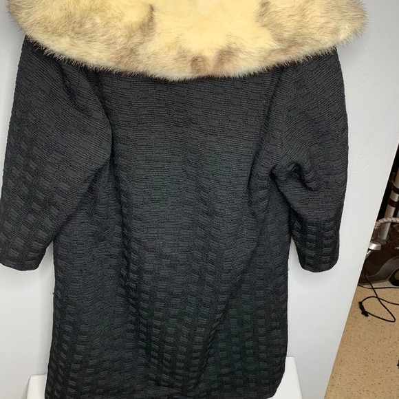 Vintage 3/4 Sleeve Fur Collar Jackey Made in USA - Picture 6 of 12